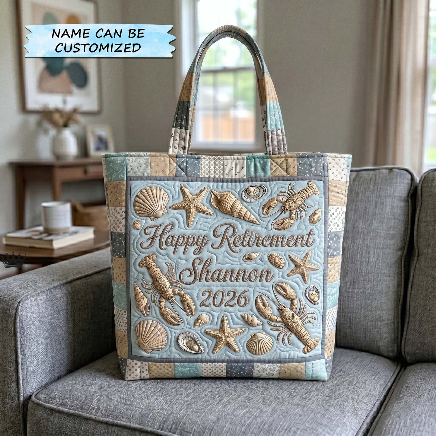 The Coastal Retreat Quilted Tote