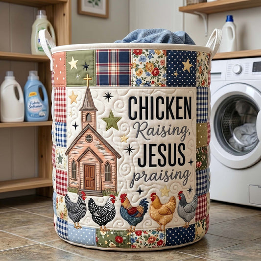 The Rustic Faith Quilted Laundry Basket Tote