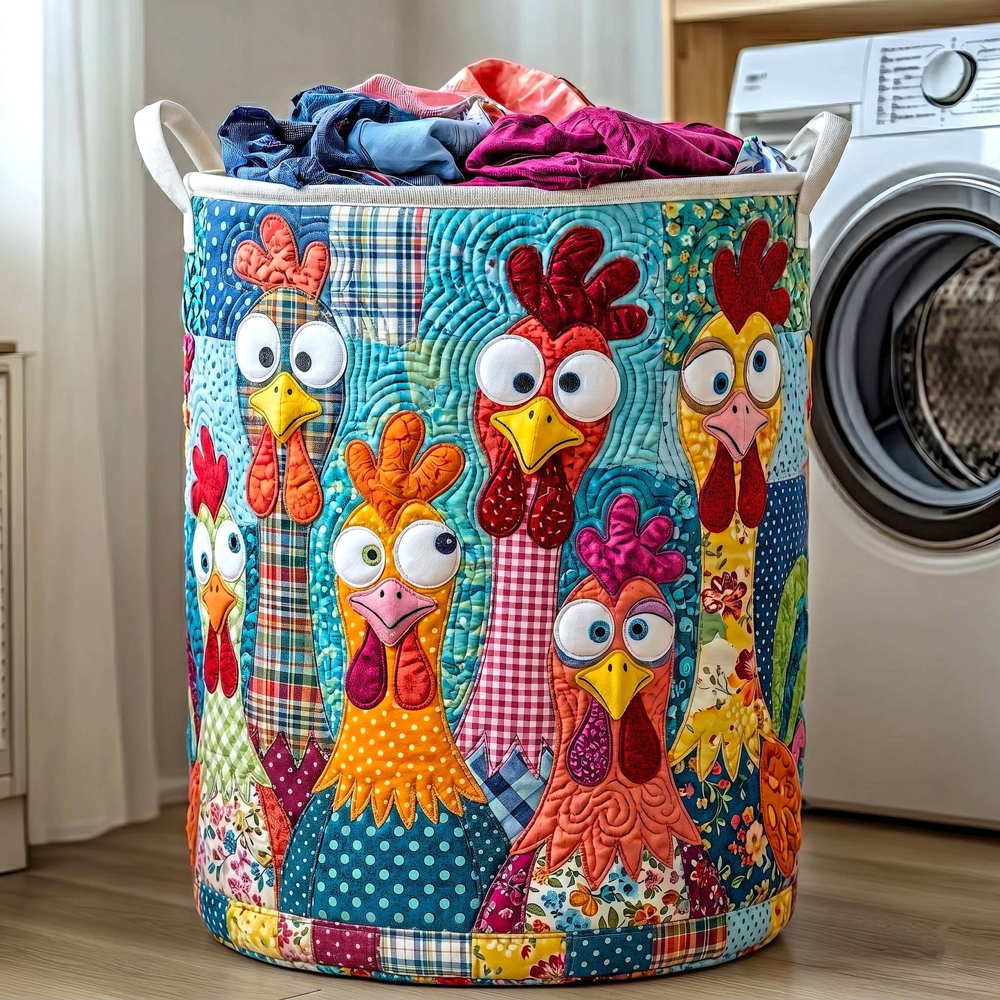 Clucky Chaos Laundry Tote Bag