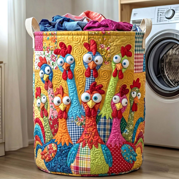 Clucky Chaos Laundry Quilted Tote