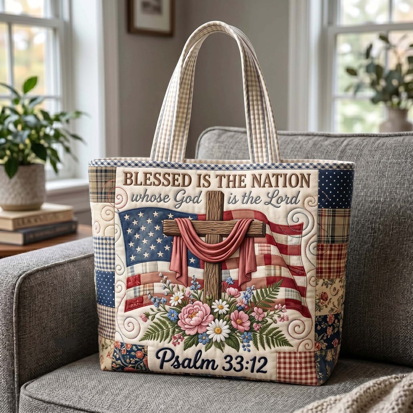 The Faith & Liberty Quilted Tote