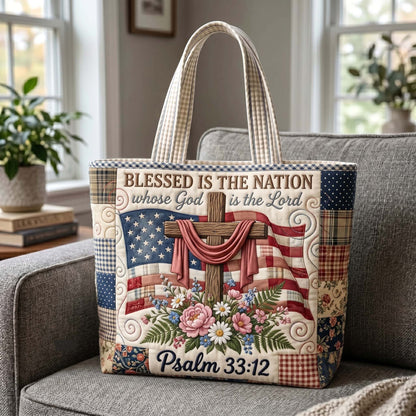 The Faith & Liberty Quilted Tote