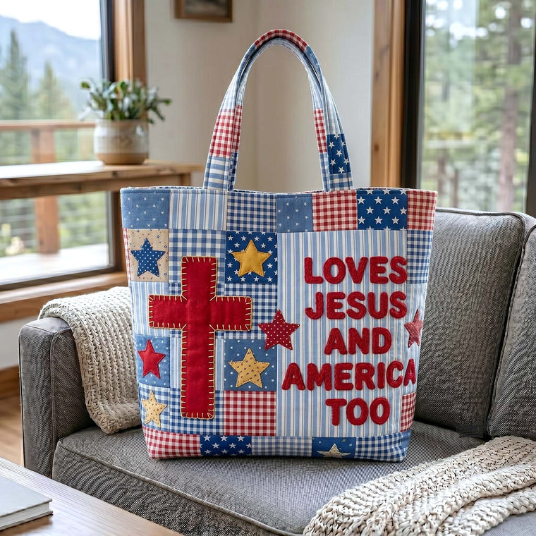 Faith And Freedom Quilted Tote