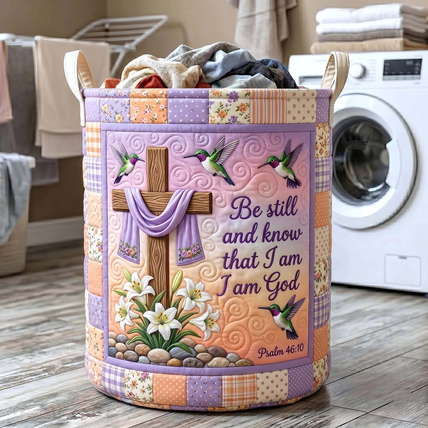 The Grace Garden Quilted Laundry Basket Tote 9543