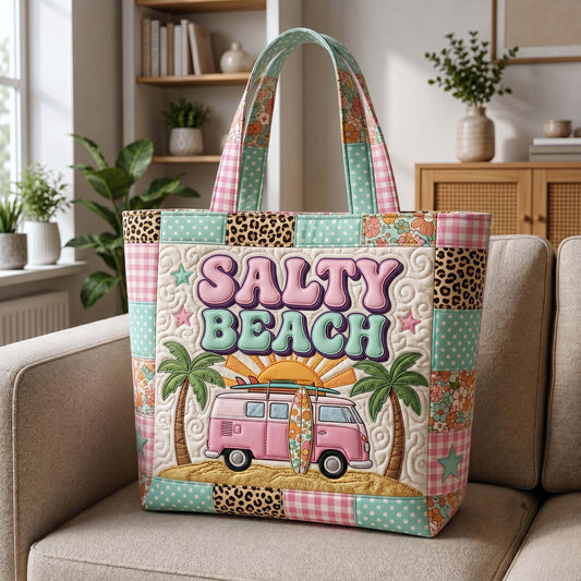 The Salty Beach Quilted Tote