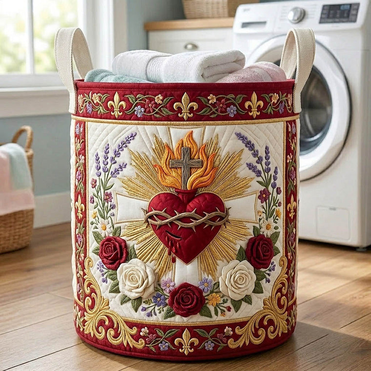 The Amazing Grace Quilted Laundry Basket Tote 9754