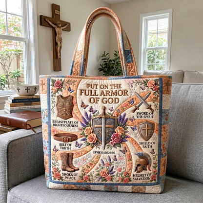 Christian Armor Symbols Tote Bag