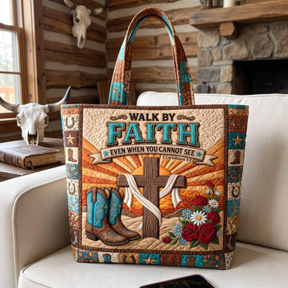 The Faith Walk Quilted Tote