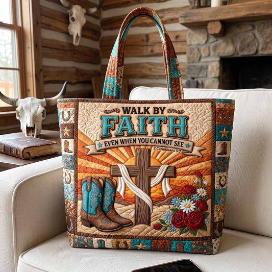The Faith Walk Quilted Tote