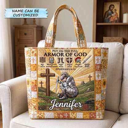 Armor Of God Christian Quilted Tote