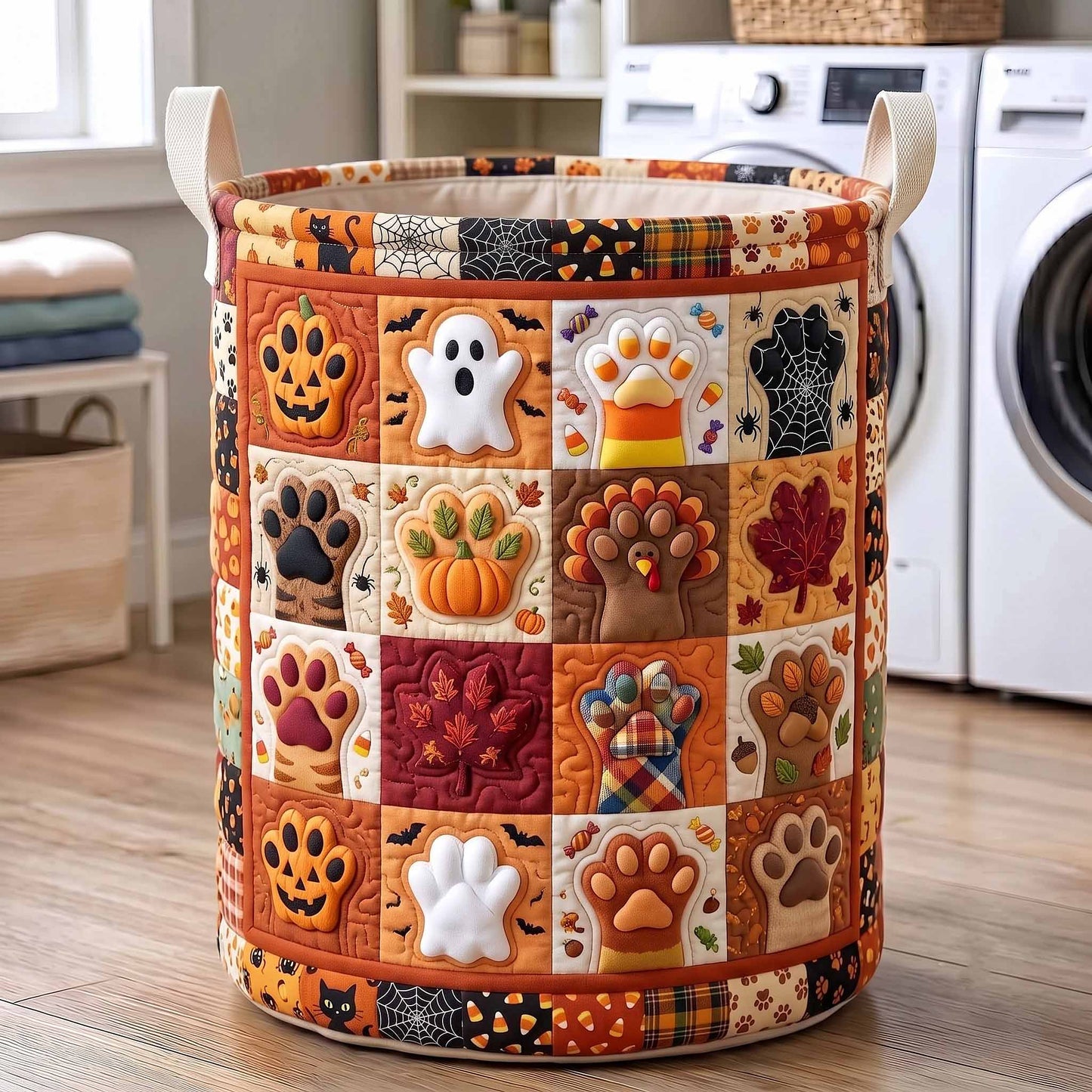 Halloween Paws Laundry Tote Bag