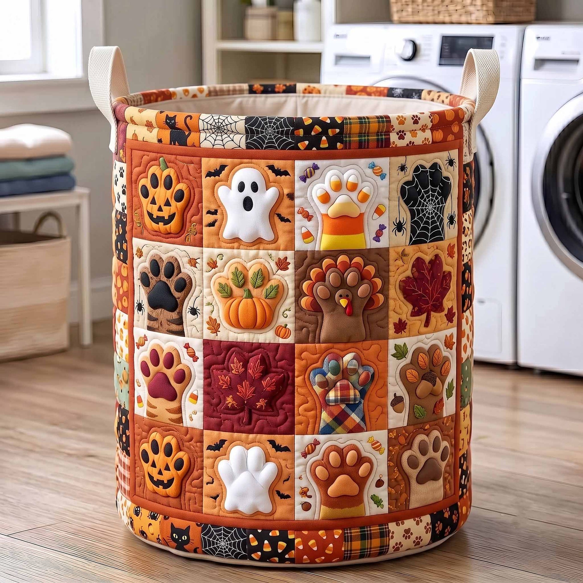 Halloween Paws Laundry Tote Bag