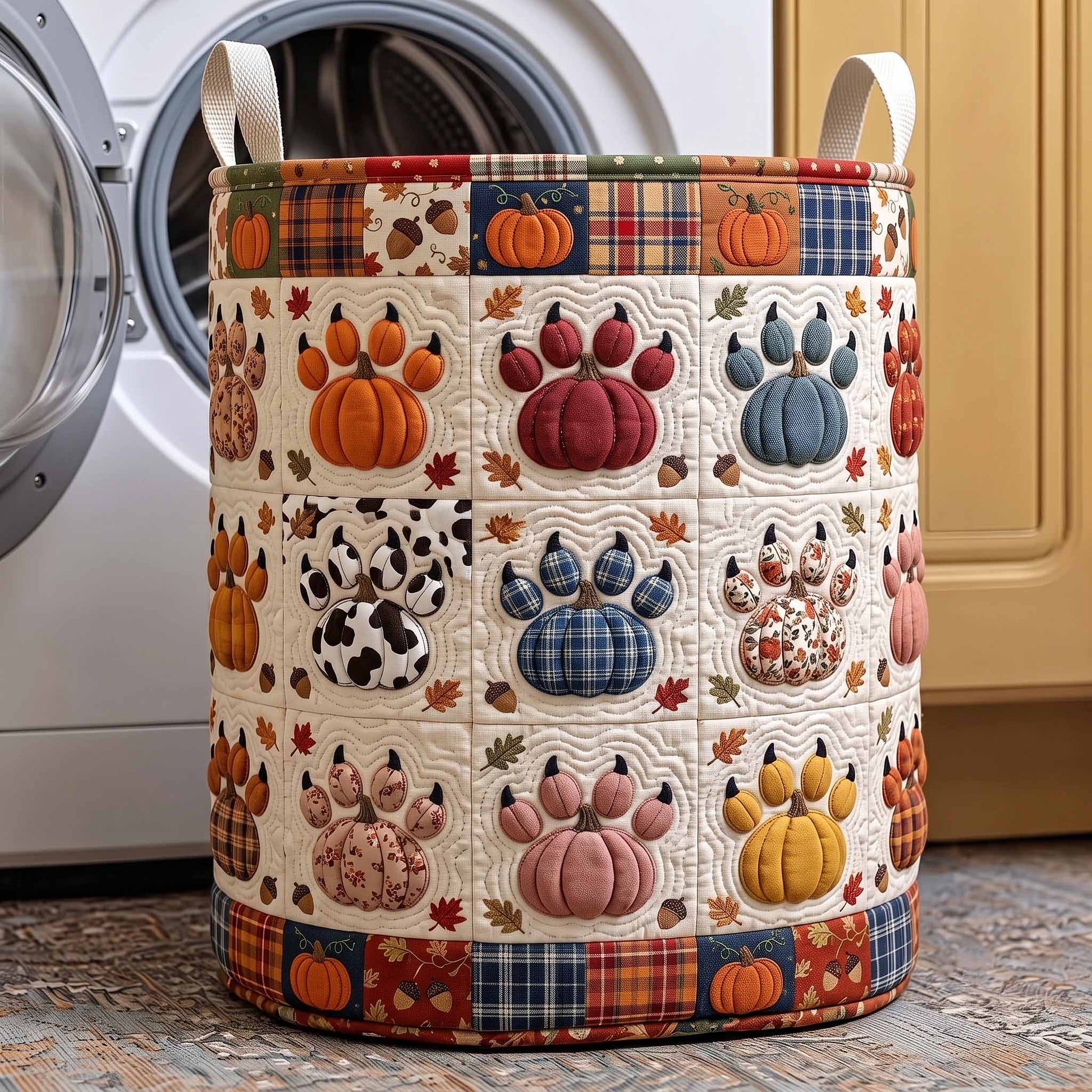 Halloween Paws Laundry Quilted Tote