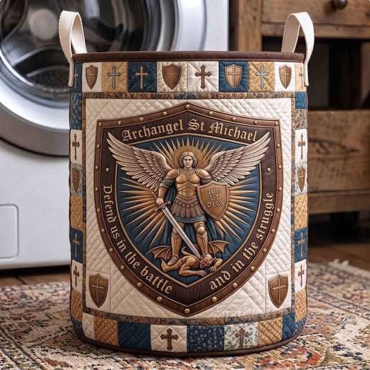 The Saint Michael Quilted Laundry Basket GFTOTP20434C2 Tote
