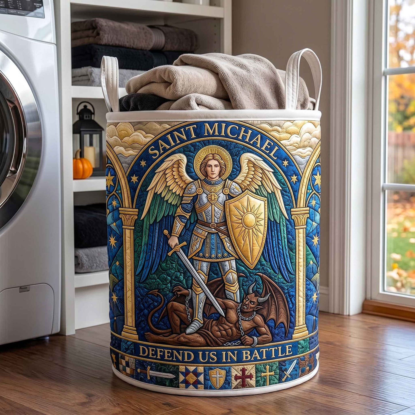 Saint Michael Laundry Tote Bag