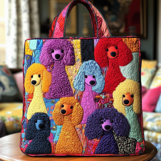 Everyday Colorful Poodles Tote Bag