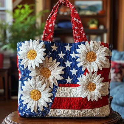 Everyday Daisies Stars Quilted Tote