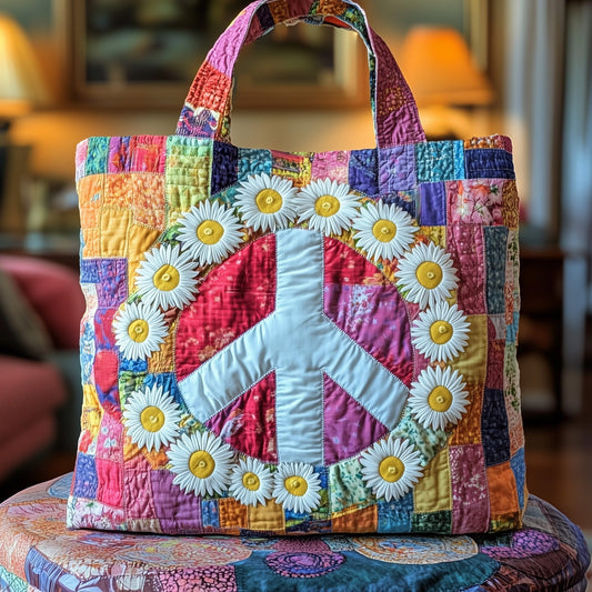 The Groovy Daisy Quilted Tote