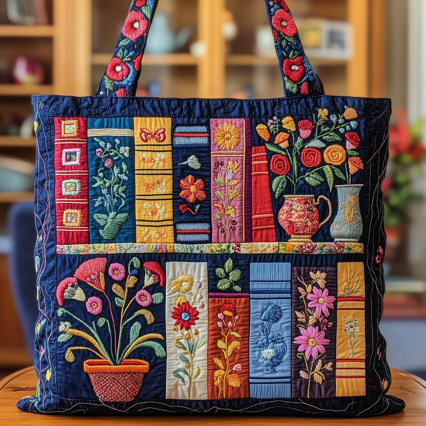 The Book Lover Quilted Tote 8844