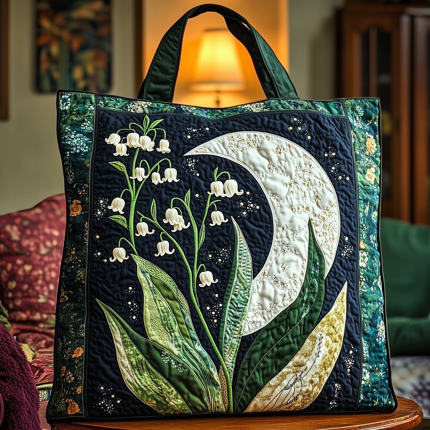Lily Of Valley Quilted Tote