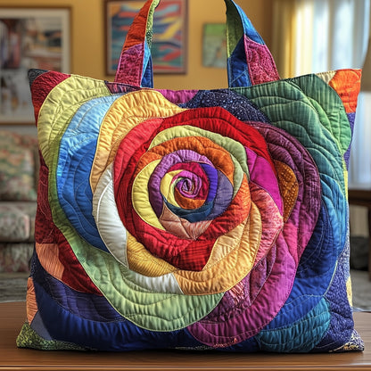 Everyday Colorful Rose Quilted Tote