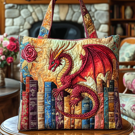 Everyday Literary Dragon Quilted Tote