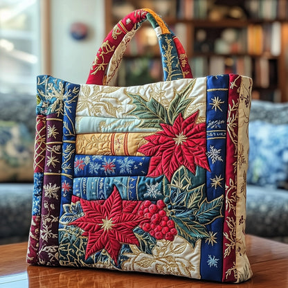 Holiday Books Floral Quilted Tote