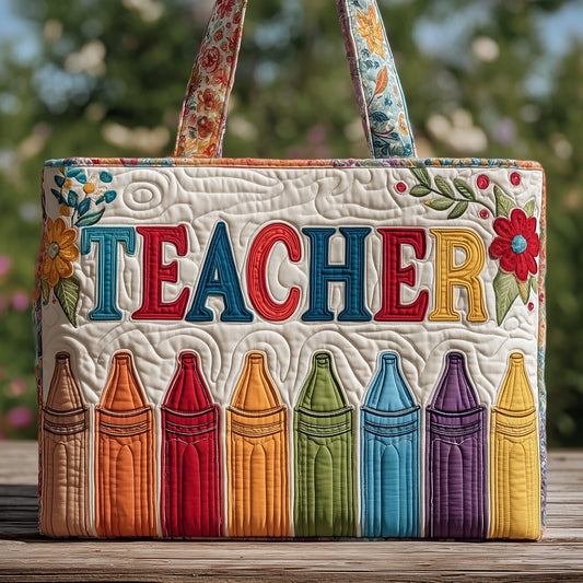 The Teacher Pride Quilted Tote