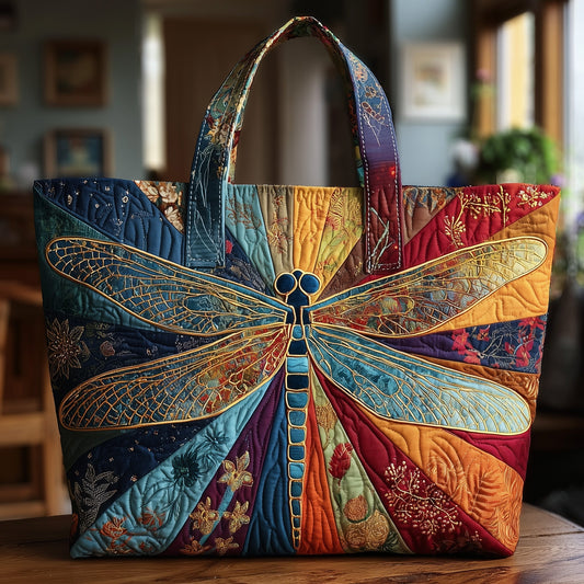 Dragonfly Colorful Wings Tote Bag
