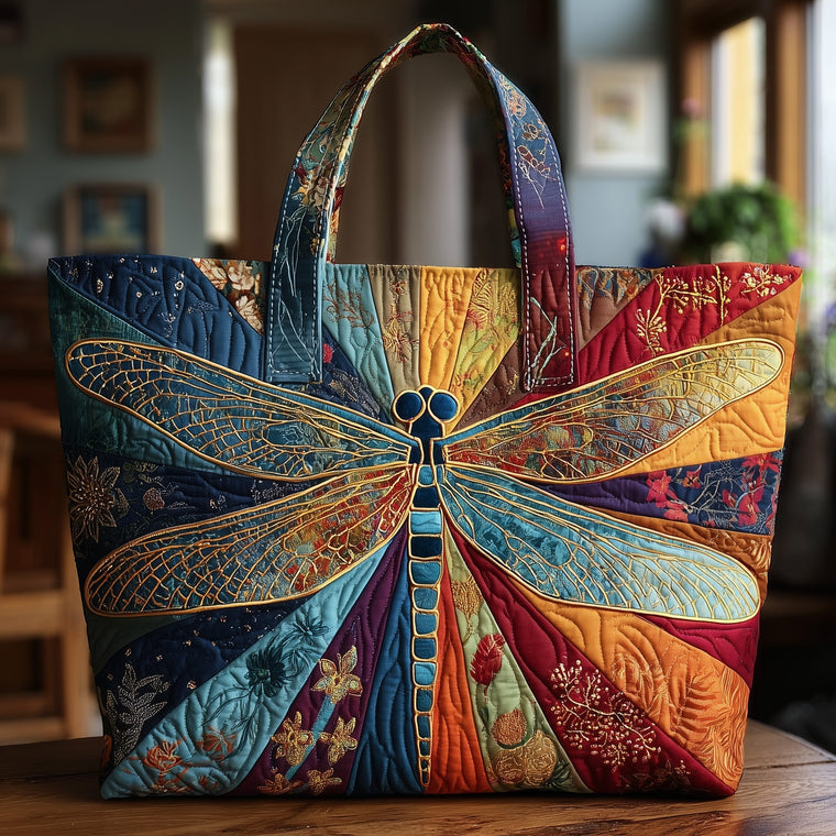 Dragonfly Colorful Wings Tote Bag