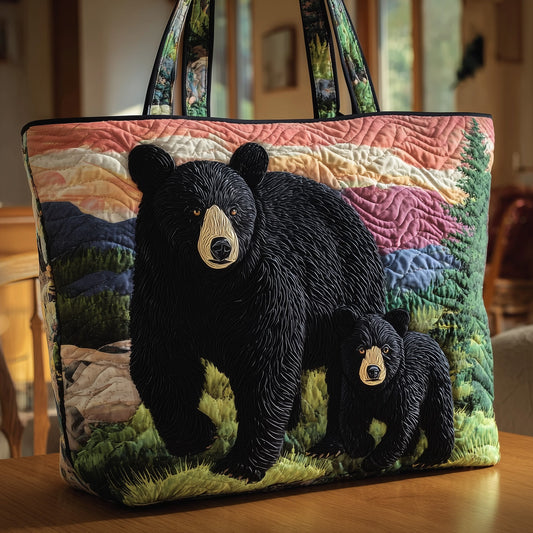Bear Forest Sunset Tote Bag