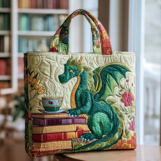 Everyday Teatime Reading Quilted Tote
