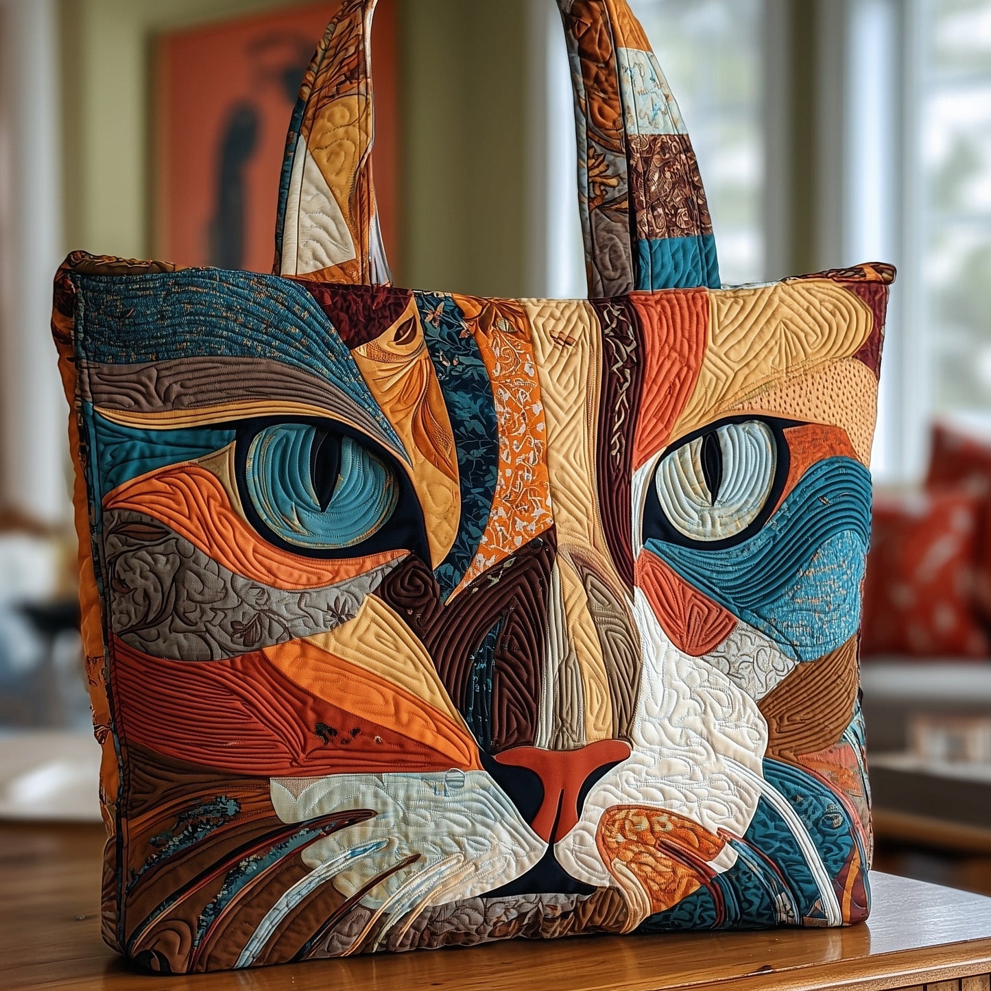 The Cat Charm Quilted Tote 9667