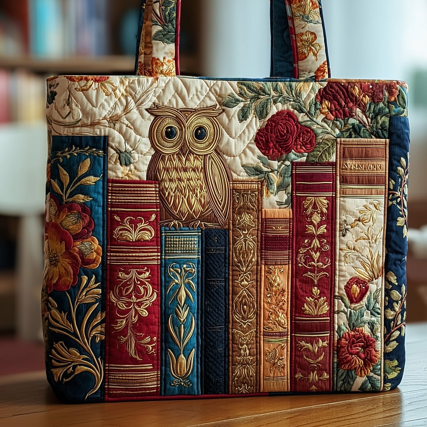 The Reading Owl Quilted Tote
