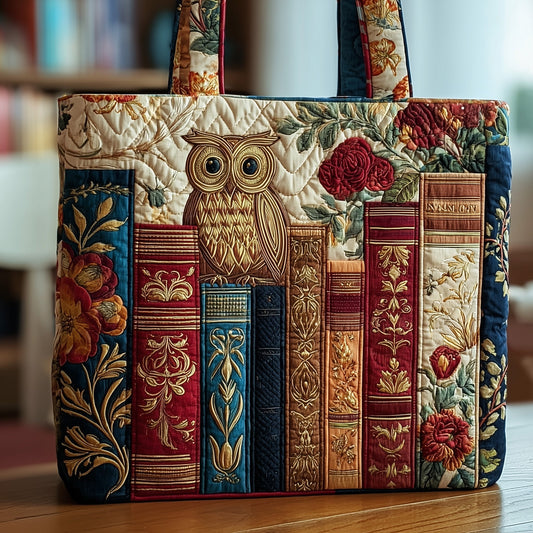 The Reading Owl Quilted Tote