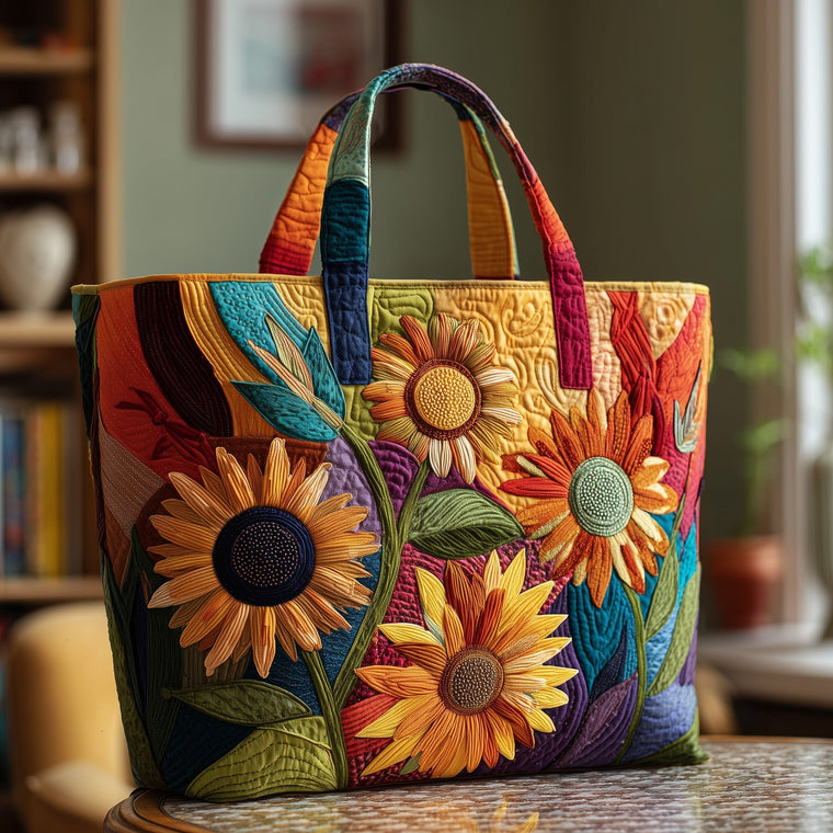 Everyday Sunflowers Leaves Tote Bag