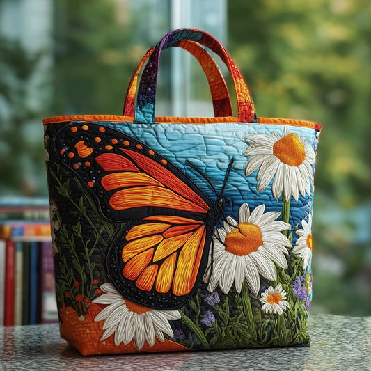 Monarch Butterfly Flowers Tote Bag