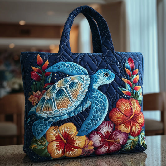 The Radiant Turtle Quilted Tote