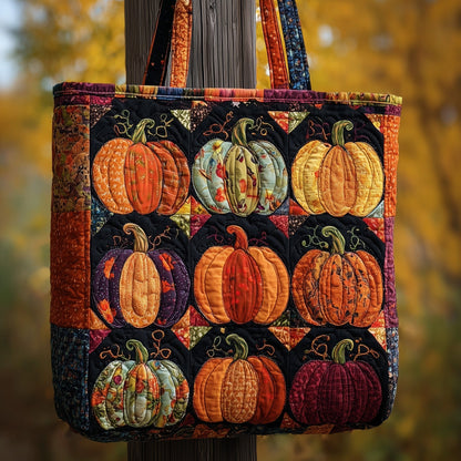Everyday Patchwork Pumpkins Quilted Tote
