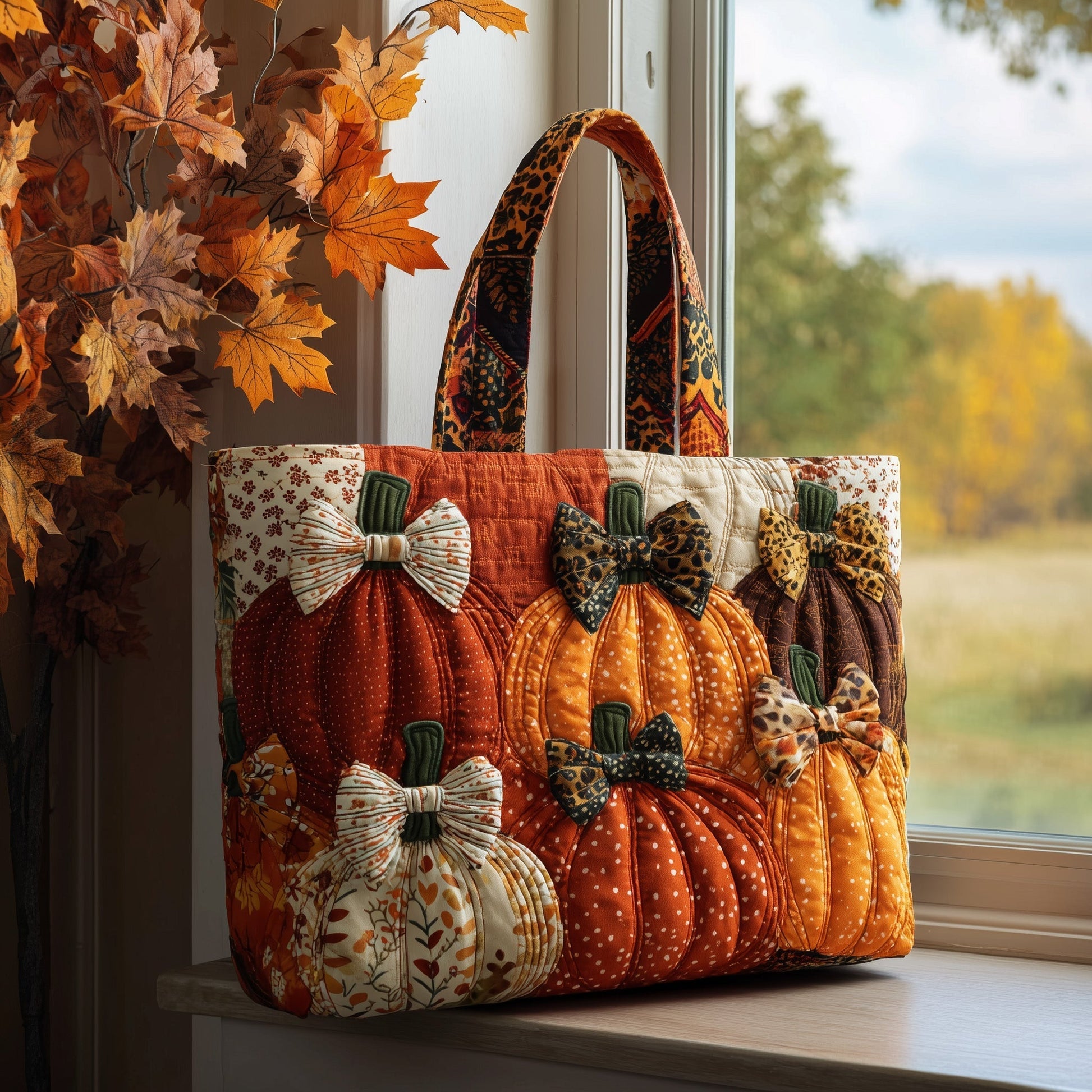 The Autumn Charm Quilted Tote