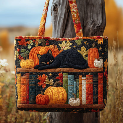 Black Cat Pumpkins Tote Bag