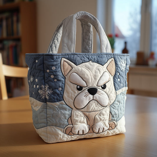 The Winter Bulldog Quilted Tote