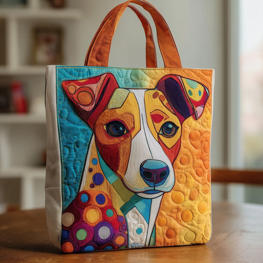 Aesthetic Jack Russell Quilted Tote