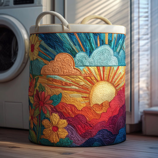 The Sun Quilted Laundry Basket Tote