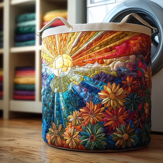 The Vibrant Sun Quilted Laundry Basket Tote