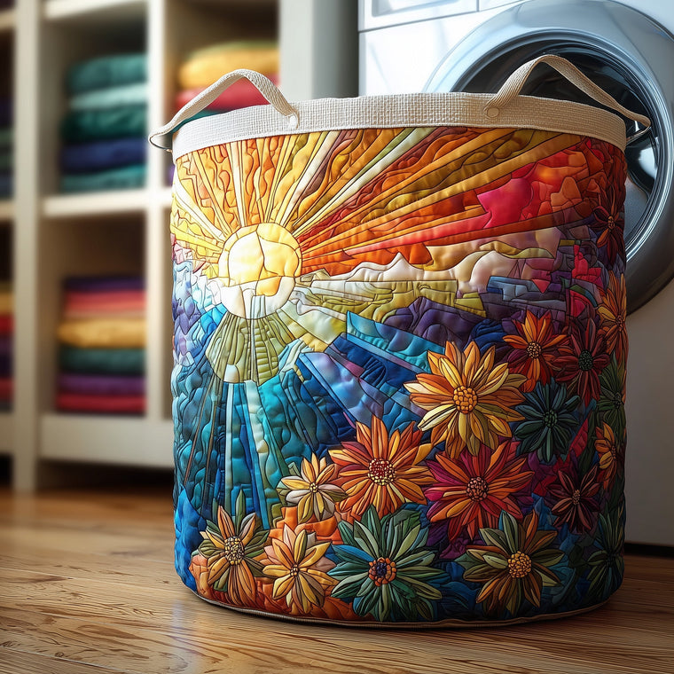 The Vibrant Sun Quilted Laundry Basket Tote