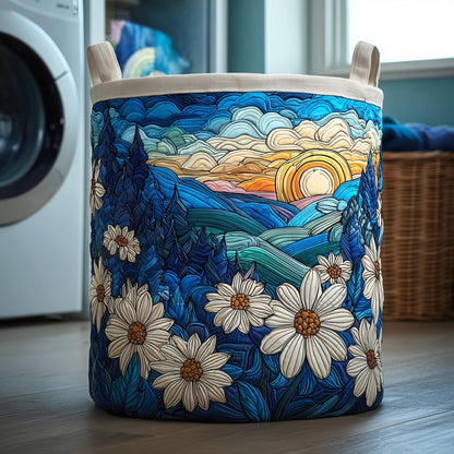 The Blue Sunset Quilted Laundry Basket Tote
