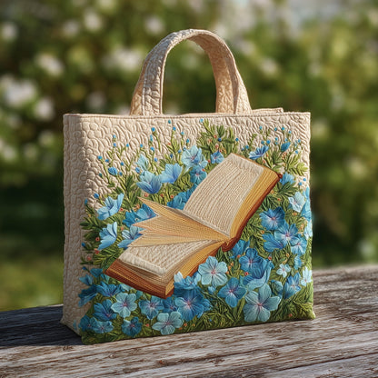 Floral Book Gftoxm Quilted Tote