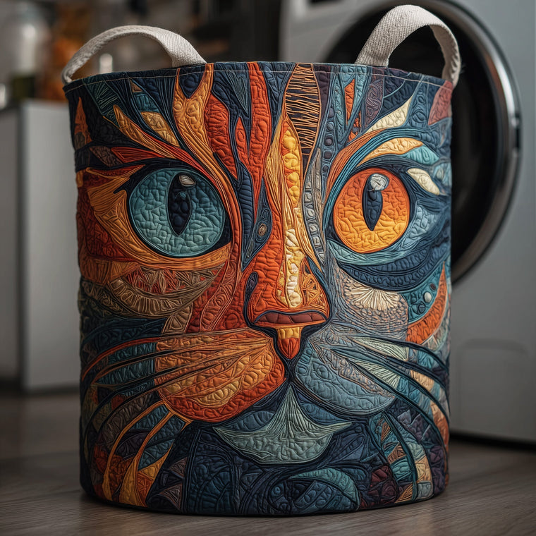 The Aesthetic Cat Quilted Laundry Basket Tote