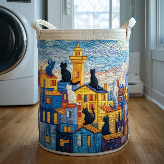 The Roof Band Quilted Laundry Basket Tote